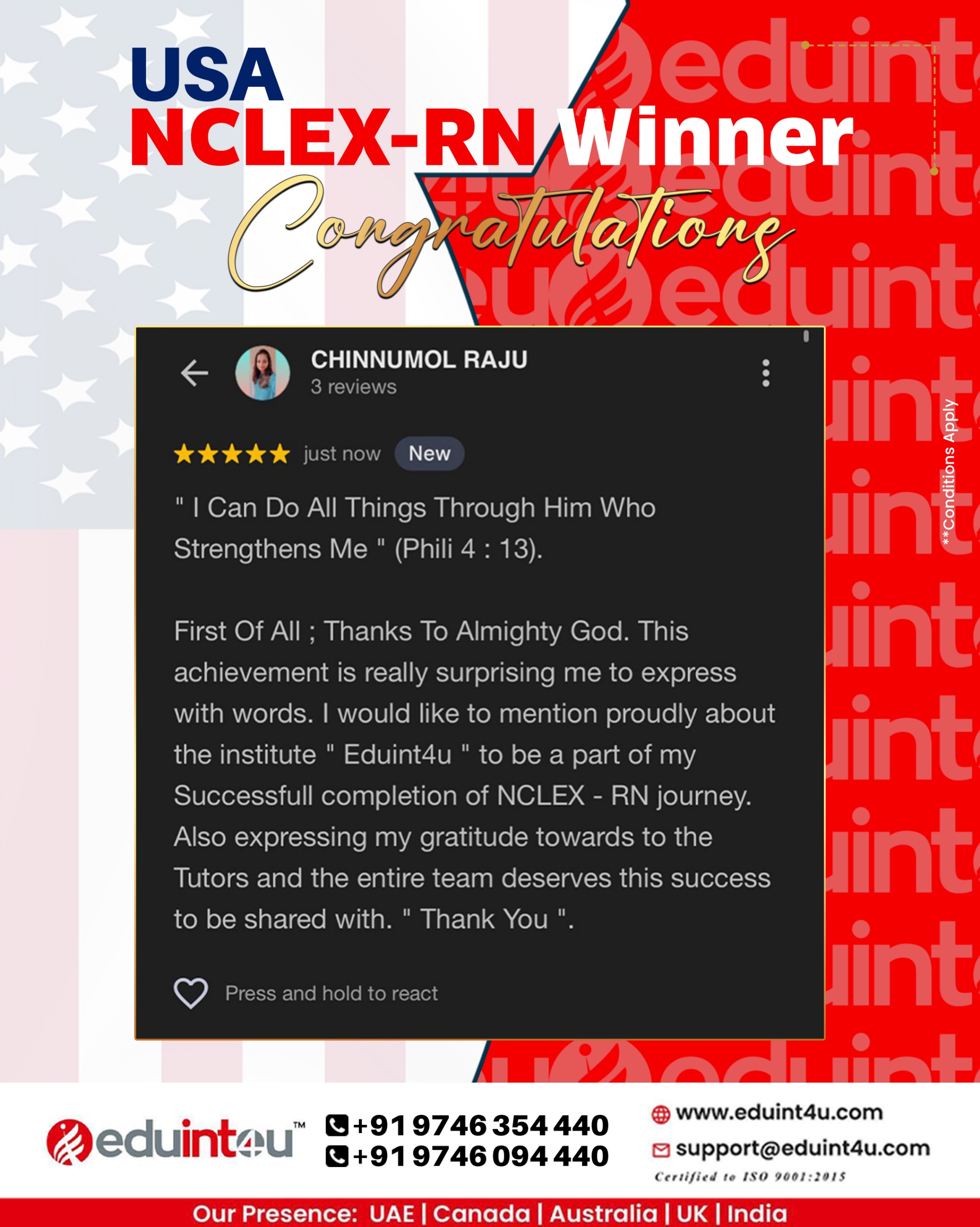 Chinnumol Raju NCLEX - 1